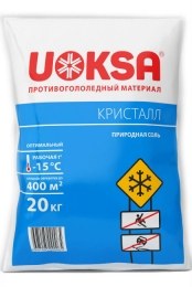 Материал противогололедный Uoksa Кристалл, эффективность до -15°с Материал противогололедный Uoksa Кристалл, эффективность до -15°с